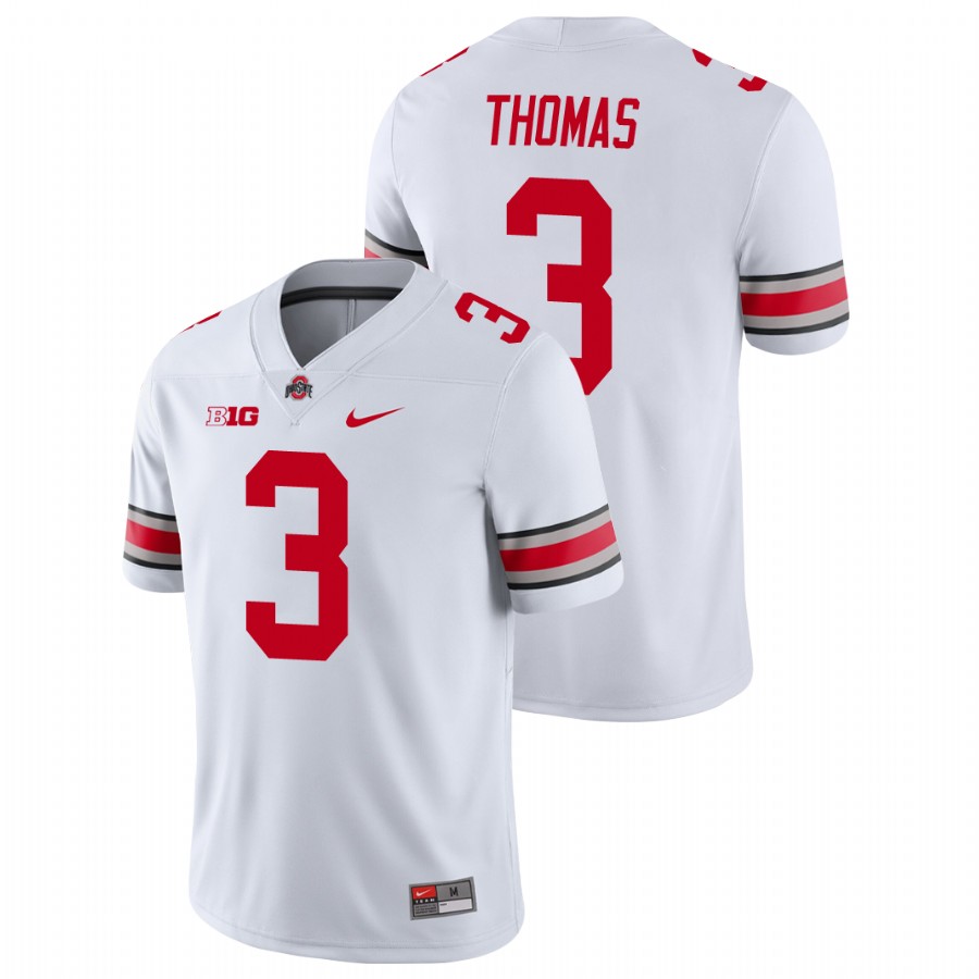 men's ohio state buckeyes michael thomas white college football game jersey