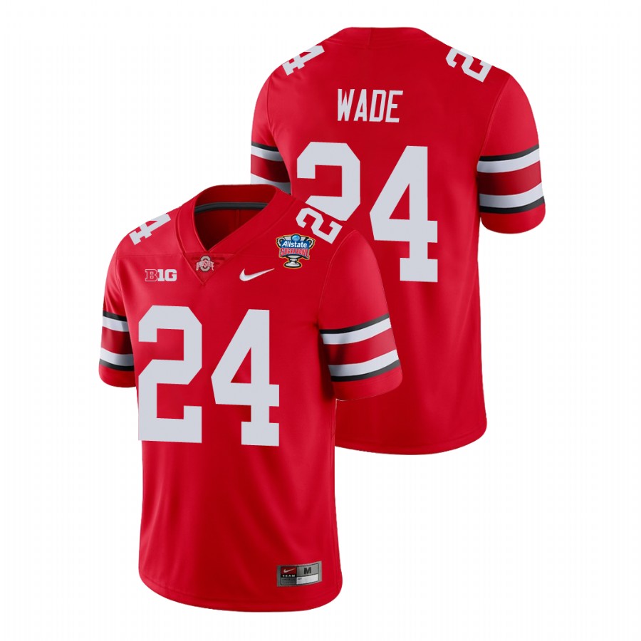 men's ohio state buckeyes shaun wade scarlet 2021 sugar bowl college football jersey