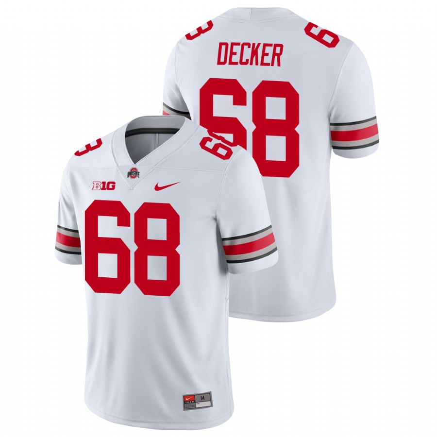 men's ohio state buckeyes taylor decker white college football game jersey