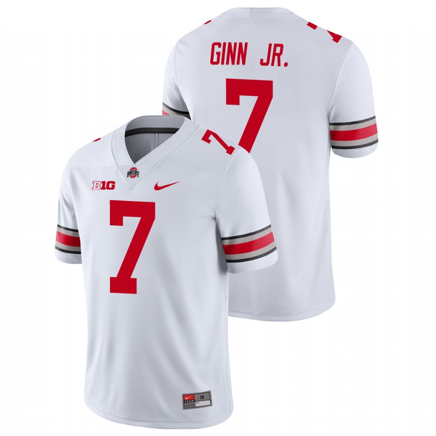 men's ohio state buckeyes ted ginn jr. white college football game jersey