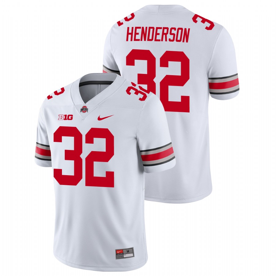 men's ohio state buckeyes treveyon henderson football game white jersey