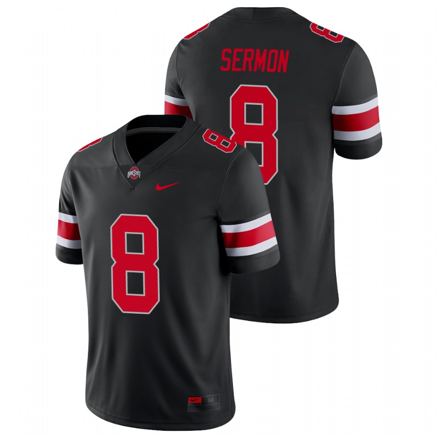 men's ohio state buckeyes trey sermon black college football alternate game jersey