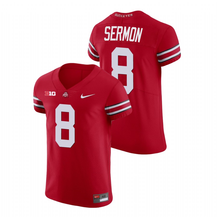 men's ohio state buckeyes trey sermon scarlet college football v neck jersey