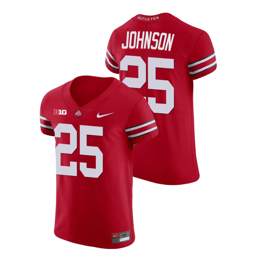 men's ohio state buckeyes xavier johnson scarlet college football v neck jersey