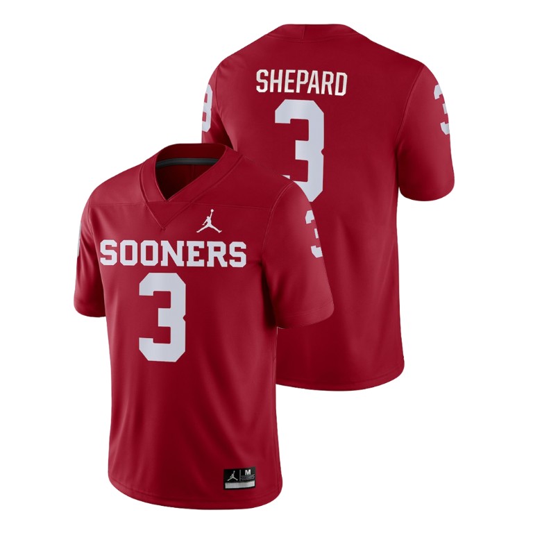 men's oklahoma sooners 3 sterling shepard crimson game college football jersey