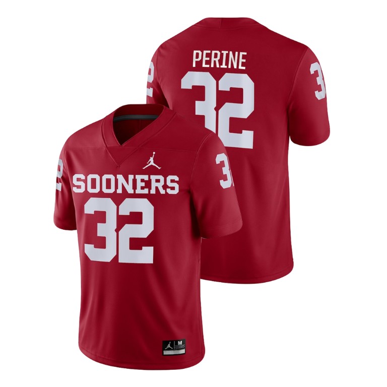 men's oklahoma sooners 32 samaje perine crimson game college football jersey