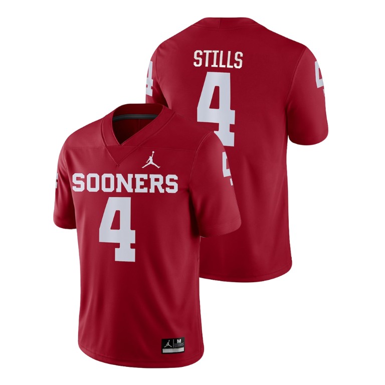 men's oklahoma sooners 4 kenny stills crimson game college football jersey