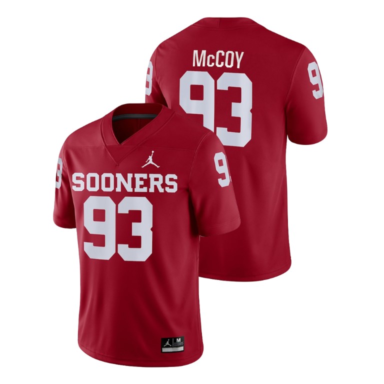 men's oklahoma sooners 93 gerald mccoy crimson game college football jersey
