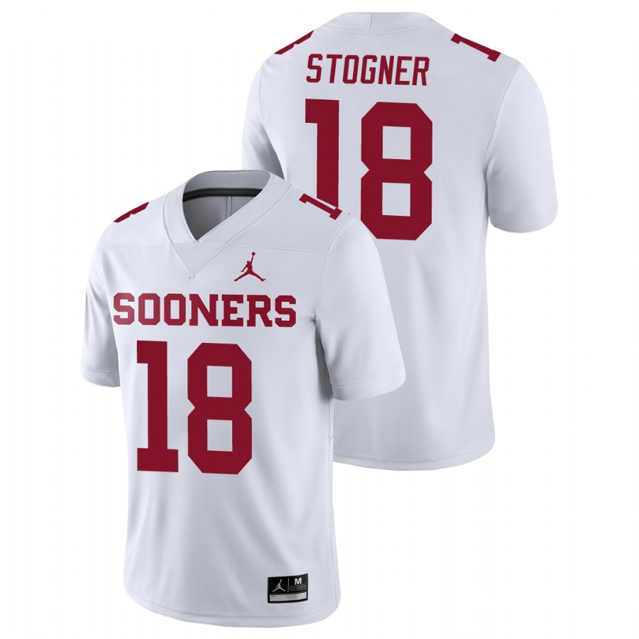 men's oklahoma sooners austin stogner football game white jersey