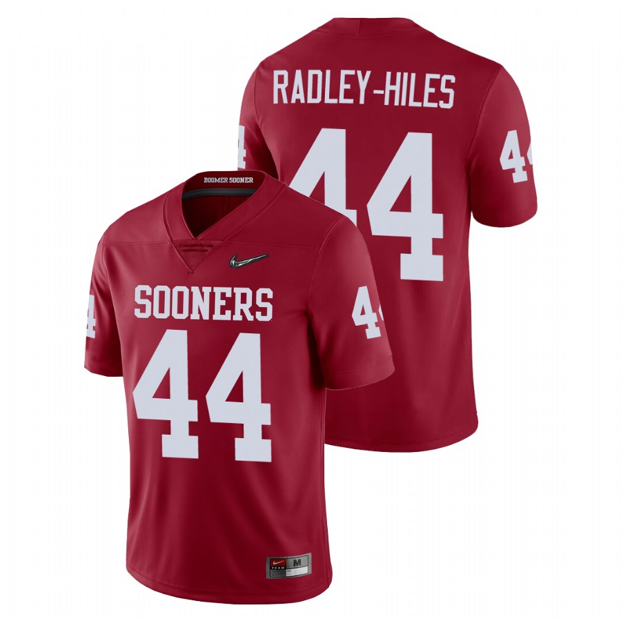 men's oklahoma sooners brendan radley hiles crimson college football playoff game jersey
