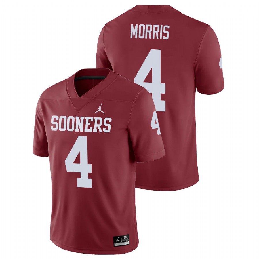 men's oklahoma sooners chandler morris crimson game college football jersey
