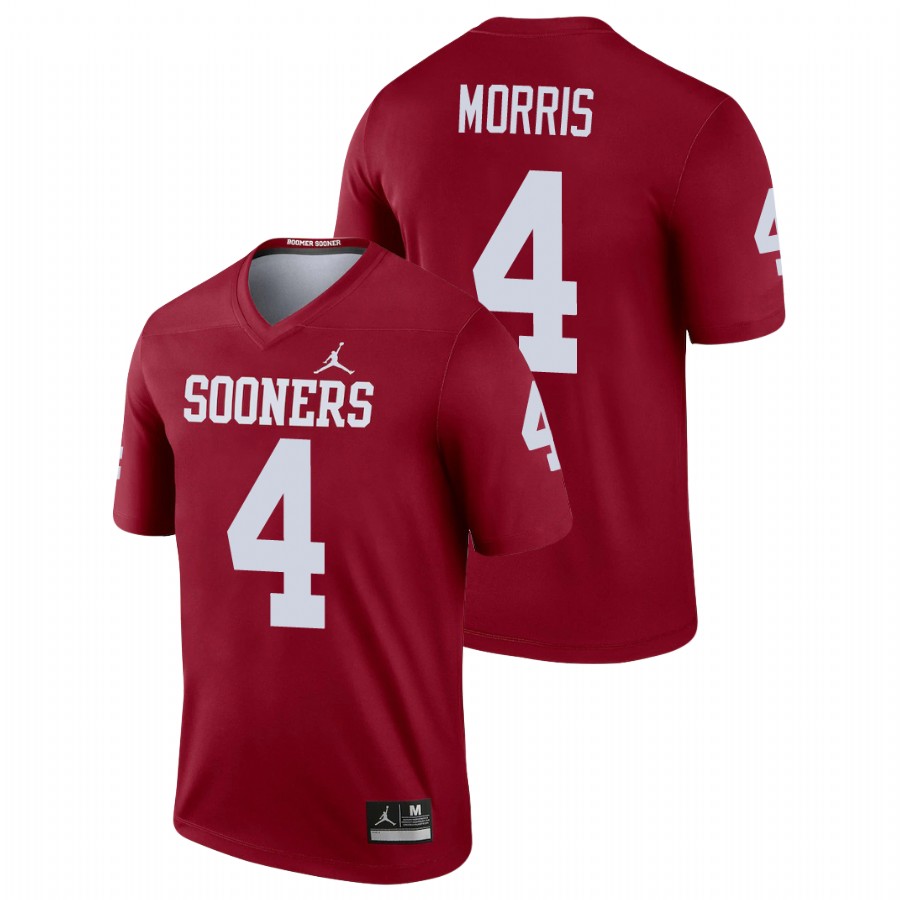 men's oklahoma sooners chandler morris crimson legend football jersey