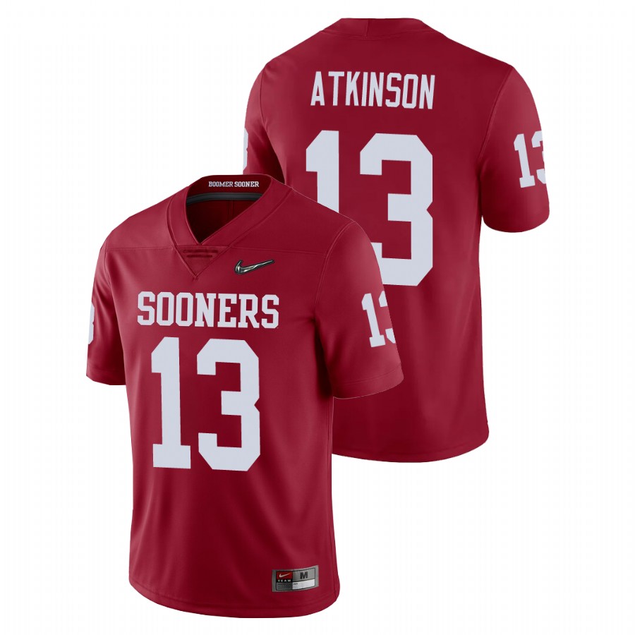 men's oklahoma sooners colt atkinson crimson college football playoff game jersey