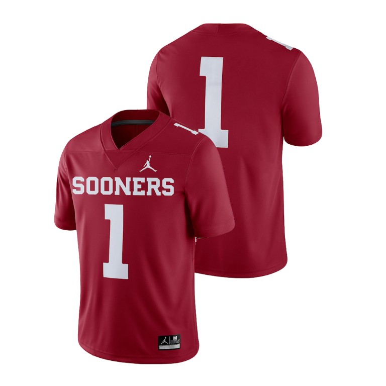 men's oklahoma sooners crimson college football 2018 game jersey