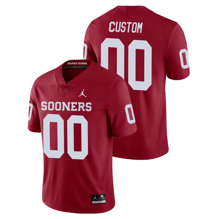 men's oklahoma sooners custom crimson limited team jersey