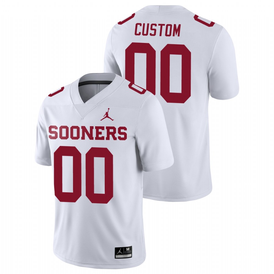 men's oklahoma sooners custom football game white jersey