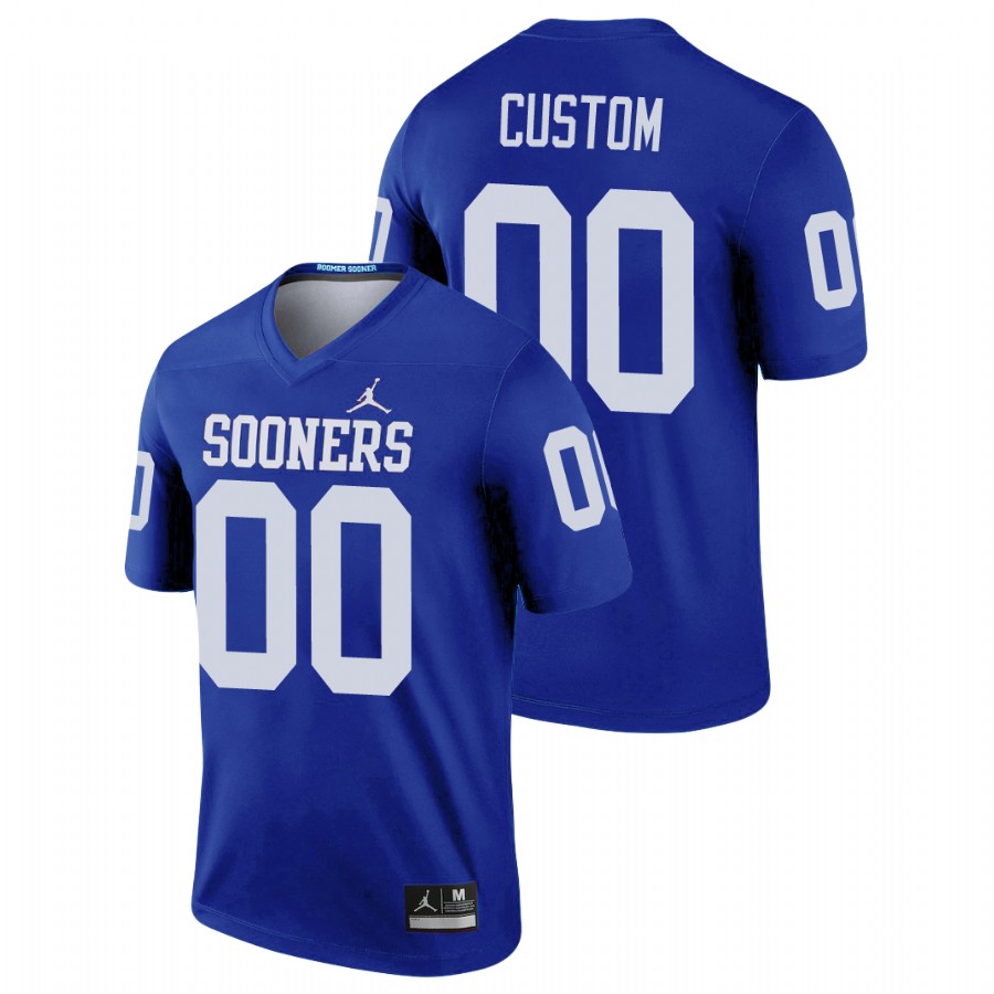 men's oklahoma sooners custom football legend blue jersey