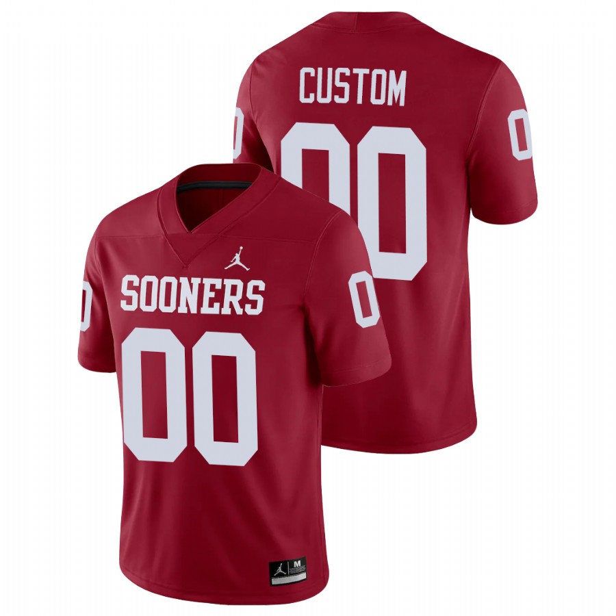 men's oklahoma sooners custom game alumni crimson jersey