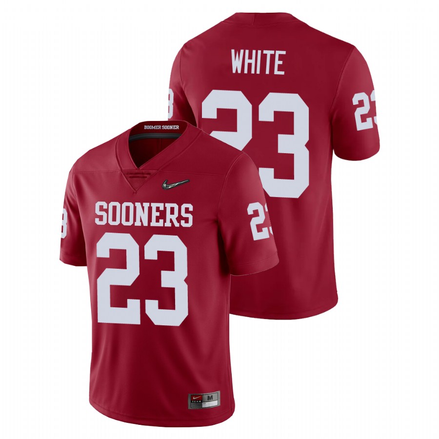 men's oklahoma sooners dashaun white crimson college football playoff game jersey