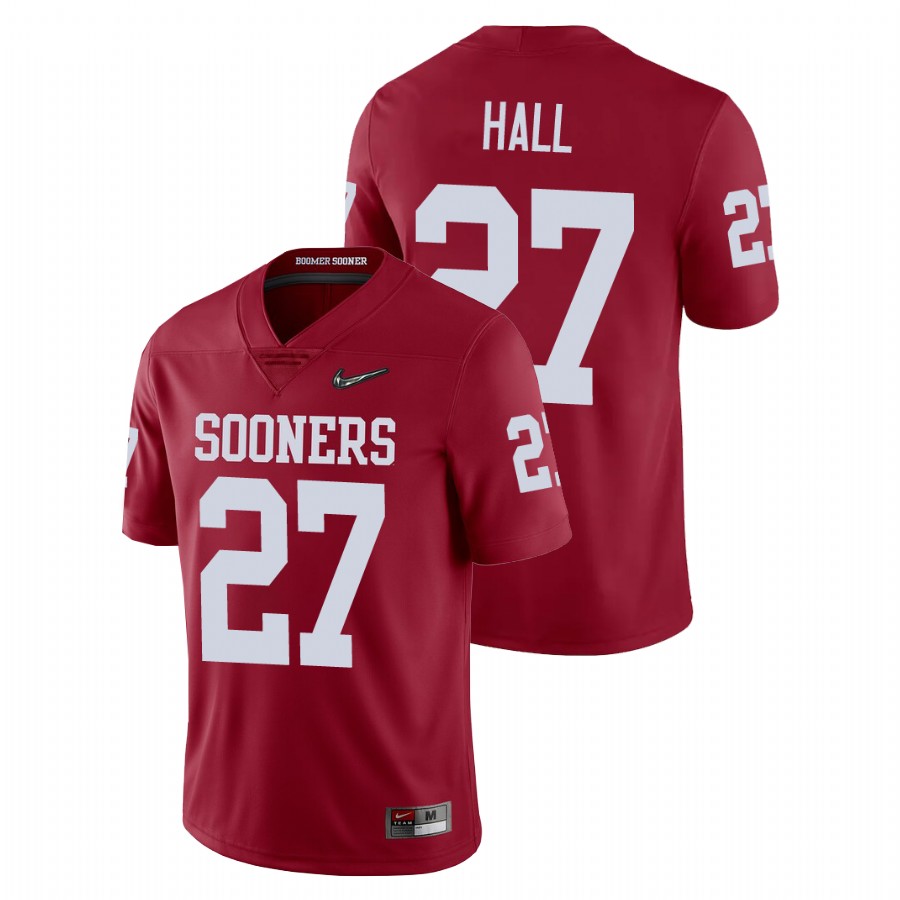 men's oklahoma sooners jeremiah hall crimson college football playoff game jersey