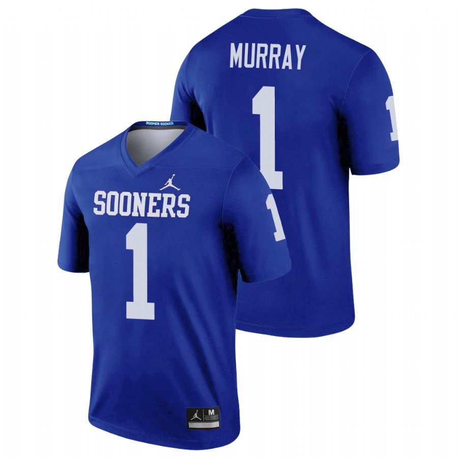 men's oklahoma sooners kyler murray football legend blue jersey