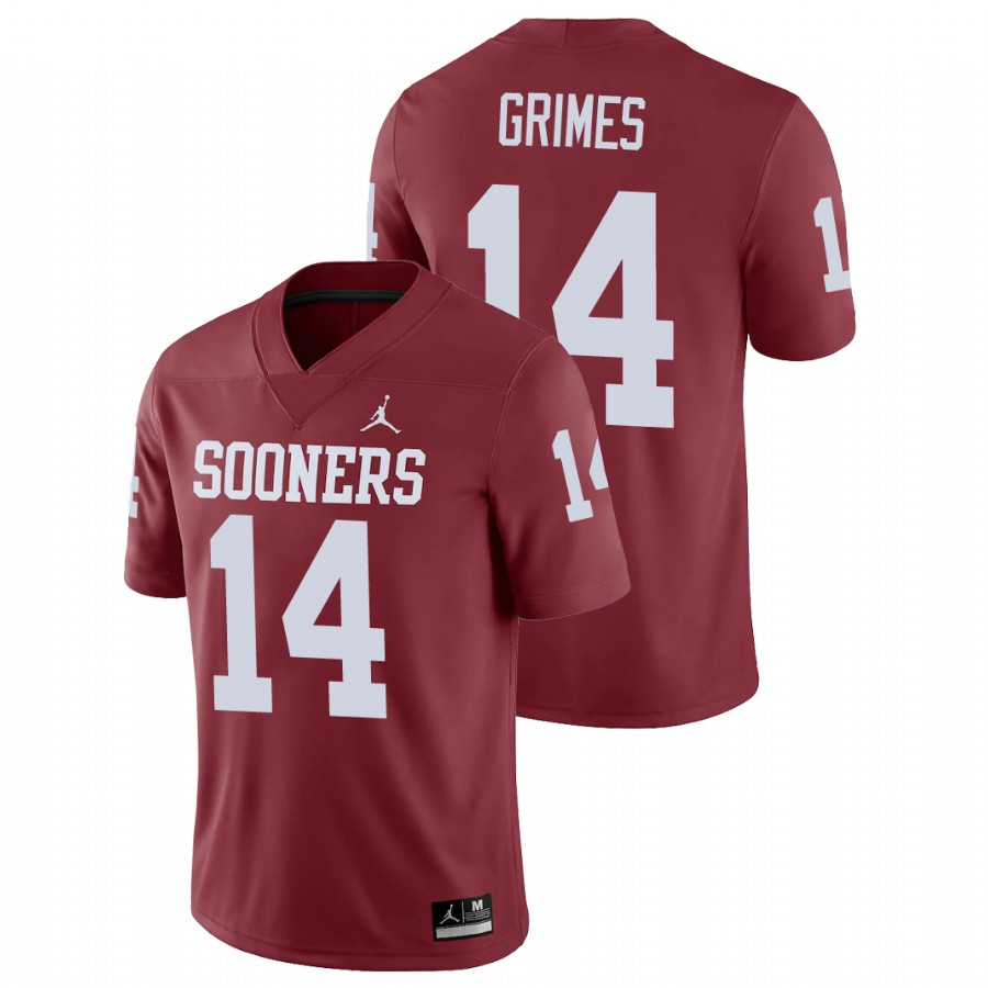 men's oklahoma sooners reggie grimes crimson game college football jersey