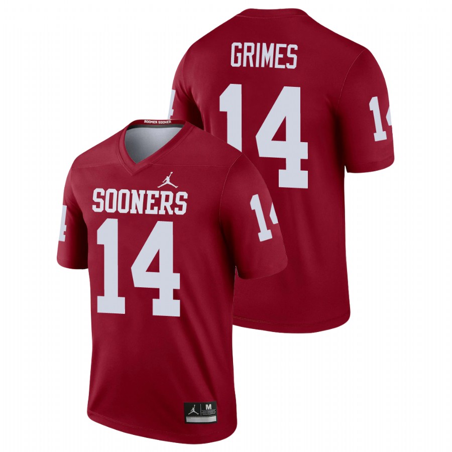 men's oklahoma sooners reggie grimes crimson legend football jersey