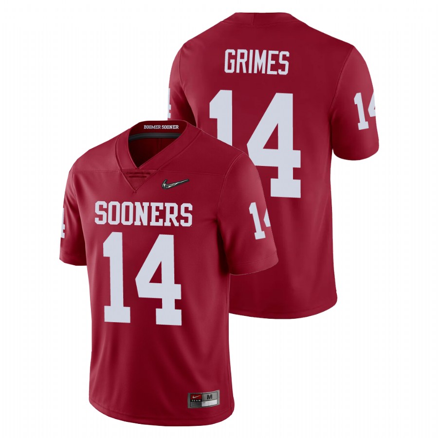 men's oklahoma sooners reggie grimes playoff game college football crimson jersey