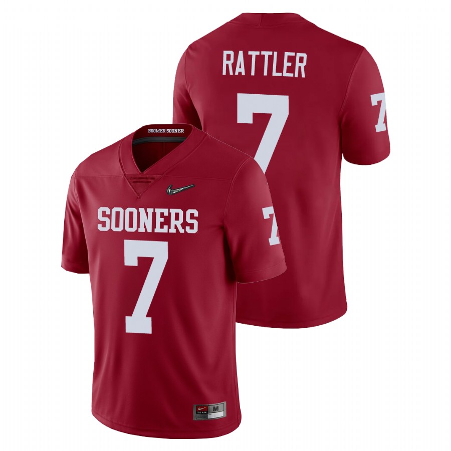 men's oklahoma sooners spencer rattler crimson college football playoff game jersey