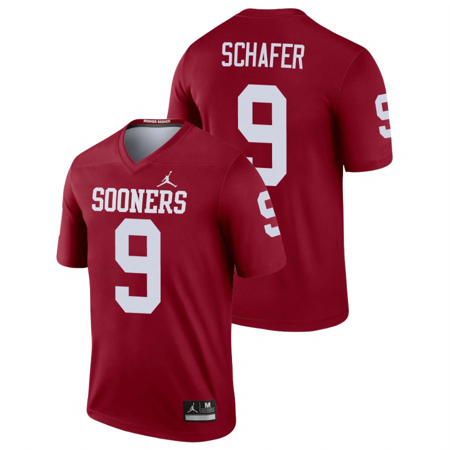 men's oklahoma sooners tanner schafer crimson legend football jersey