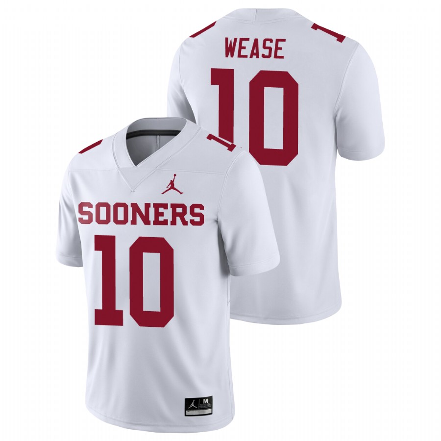 men's oklahoma sooners theo wease football game white jersey