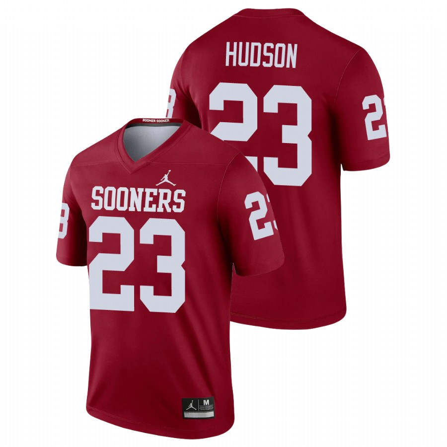 men's oklahoma sooners todd hudson crimson legend football jersey