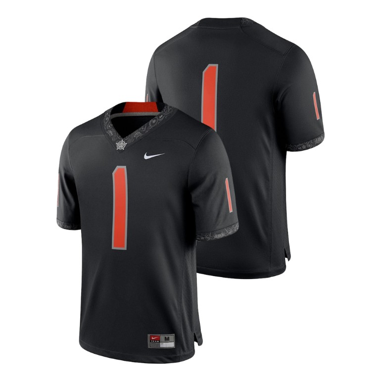 men's oklahoma state cowboys and cowgirls 1 black college football 2018 game jersey