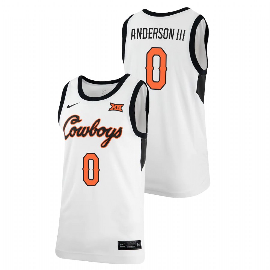 men's oklahoma state cowboys avery anderson iii 2021 retro replica basketball white jersey
