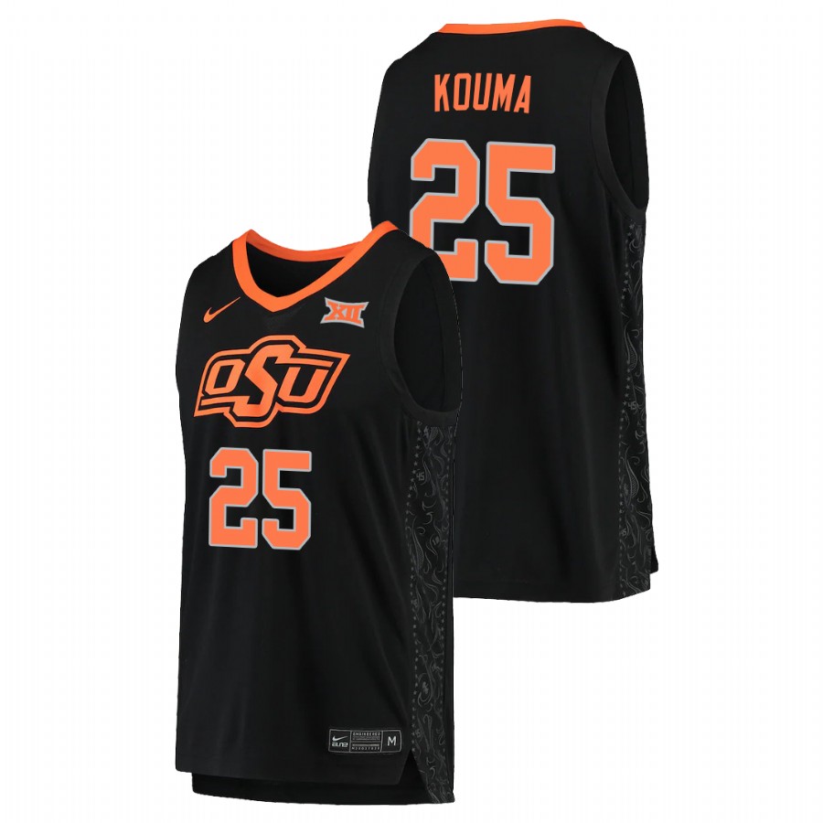 men's oklahoma state cowboys bernard kouma 2021 replica college basketball black jersey