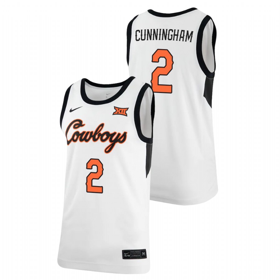 men's oklahoma state cowboys cade cunningham 2021 retro replica basketball white jersey