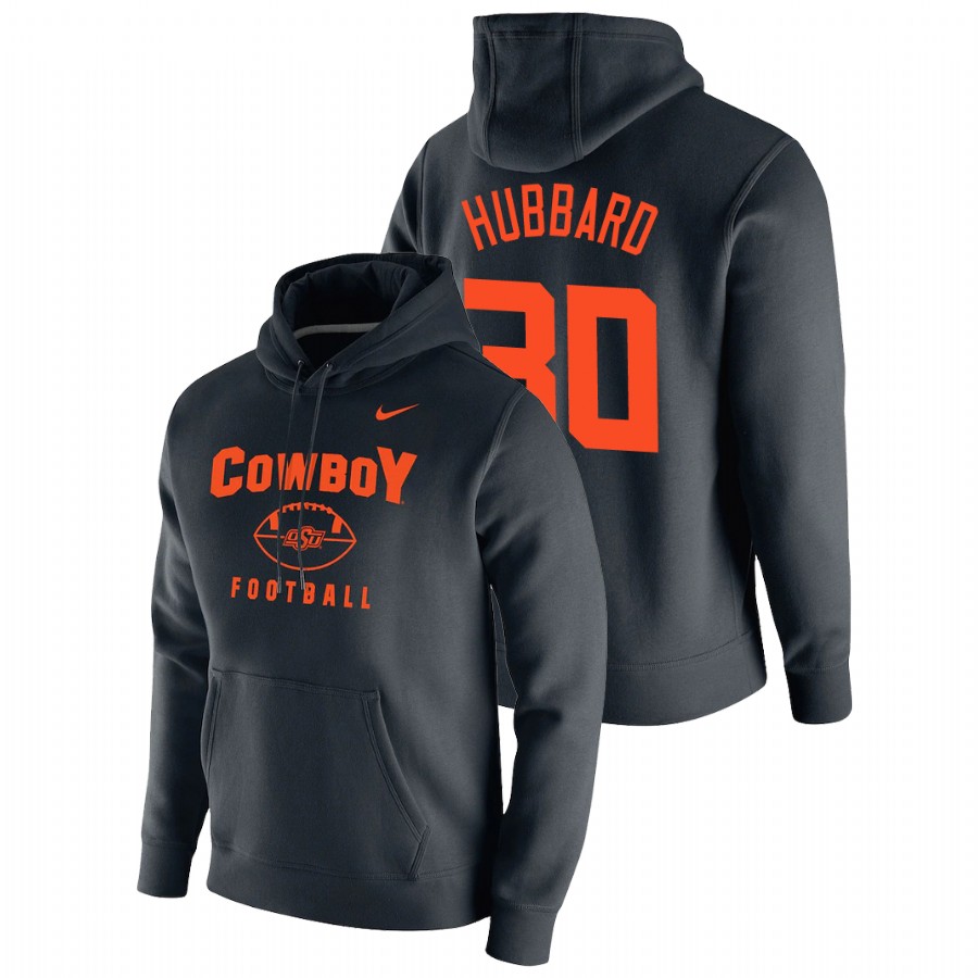 men's oklahoma state cowboys chuba hubbard football pullover black oopty oop hoodie