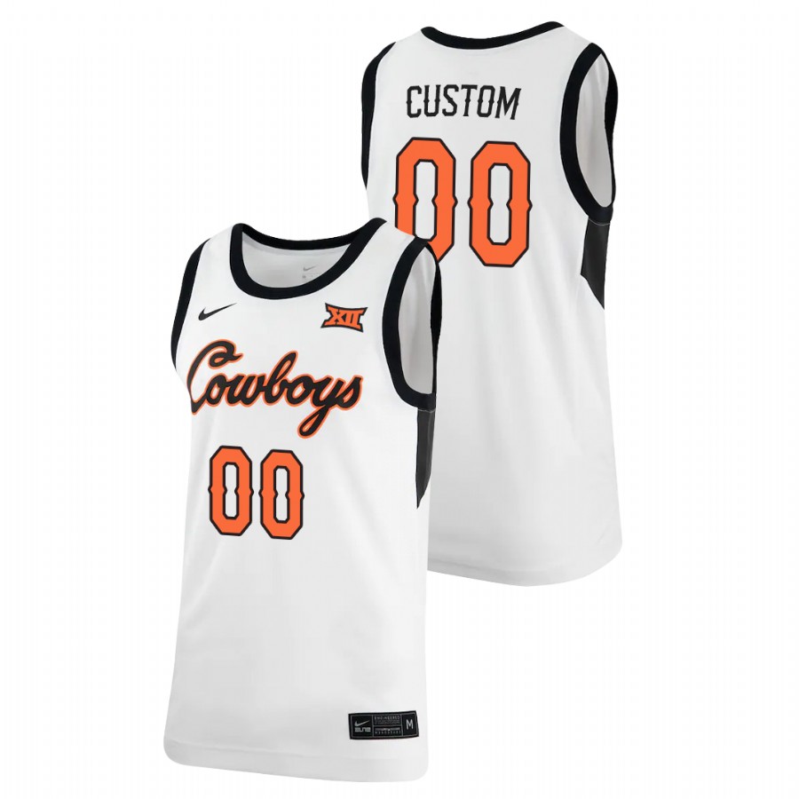 men's oklahoma state cowboys custom 2021 retro replica basketball white jersey
