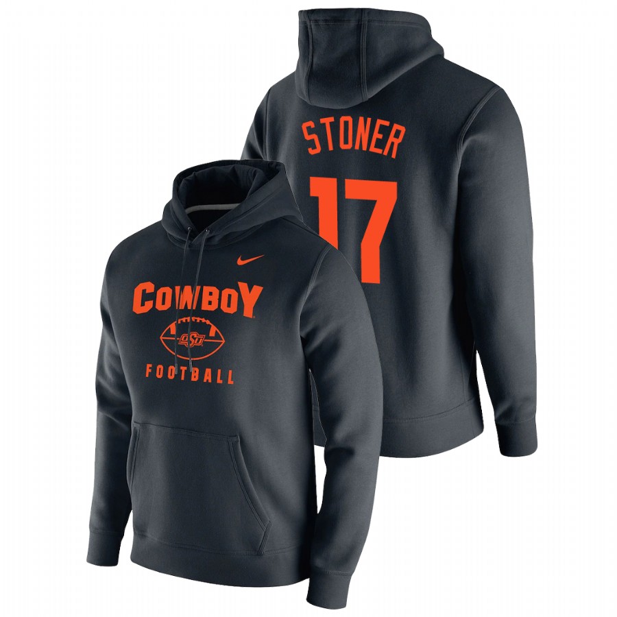 men's oklahoma state cowboys dillon stoner football pullover black oopty oop hoodie