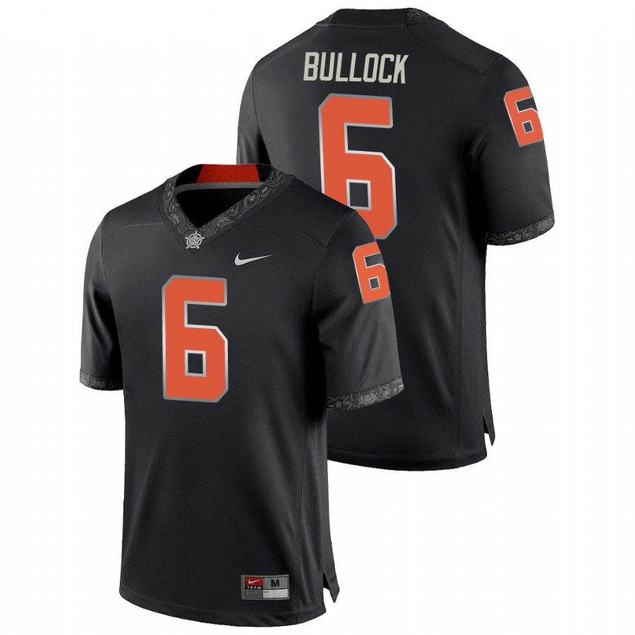 men's oklahoma state cowboys ethan bullock black college football game jersey