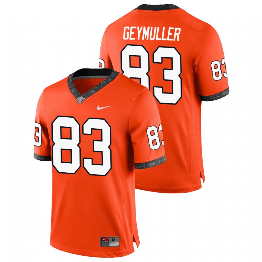 men's oklahoma state cowboys gordie geymuller orange college football game jersey