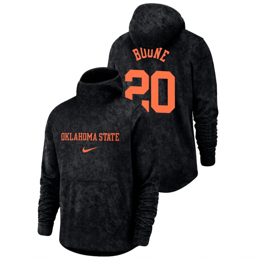 men's oklahoma state cowboys keylan boone team logo pullover black basketball spotlight hoodie
