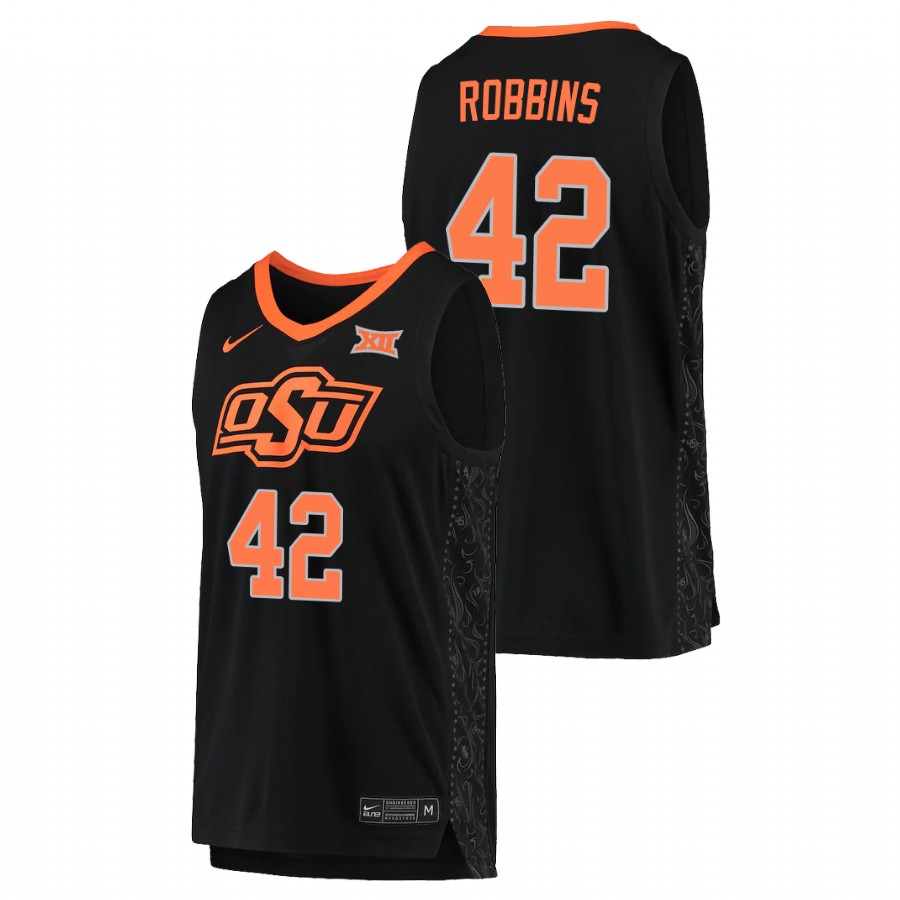 men's oklahoma state cowboys mason robbins 2021 replica college basketball black jersey
