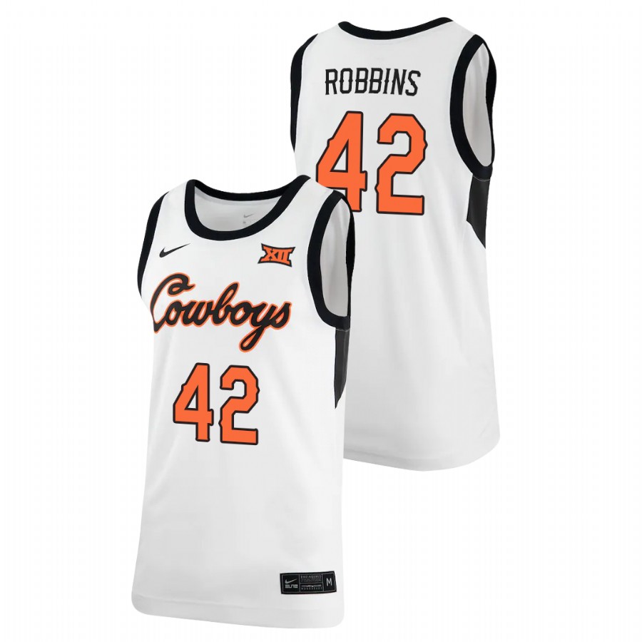 men's oklahoma state cowboys mason robbins 2021 retro replica basketball white jersey