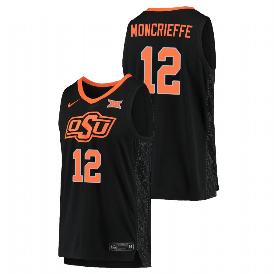 men's oklahoma state cowboys matthew alexander moncrieffe 2021 replica college basketball black jersey