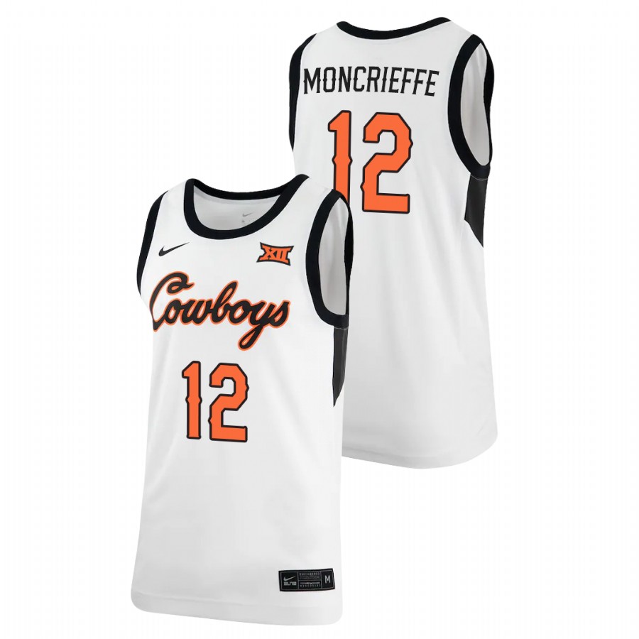 men's oklahoma state cowboys matthew alexander moncrieffe 2021 retro replica basketball white jersey