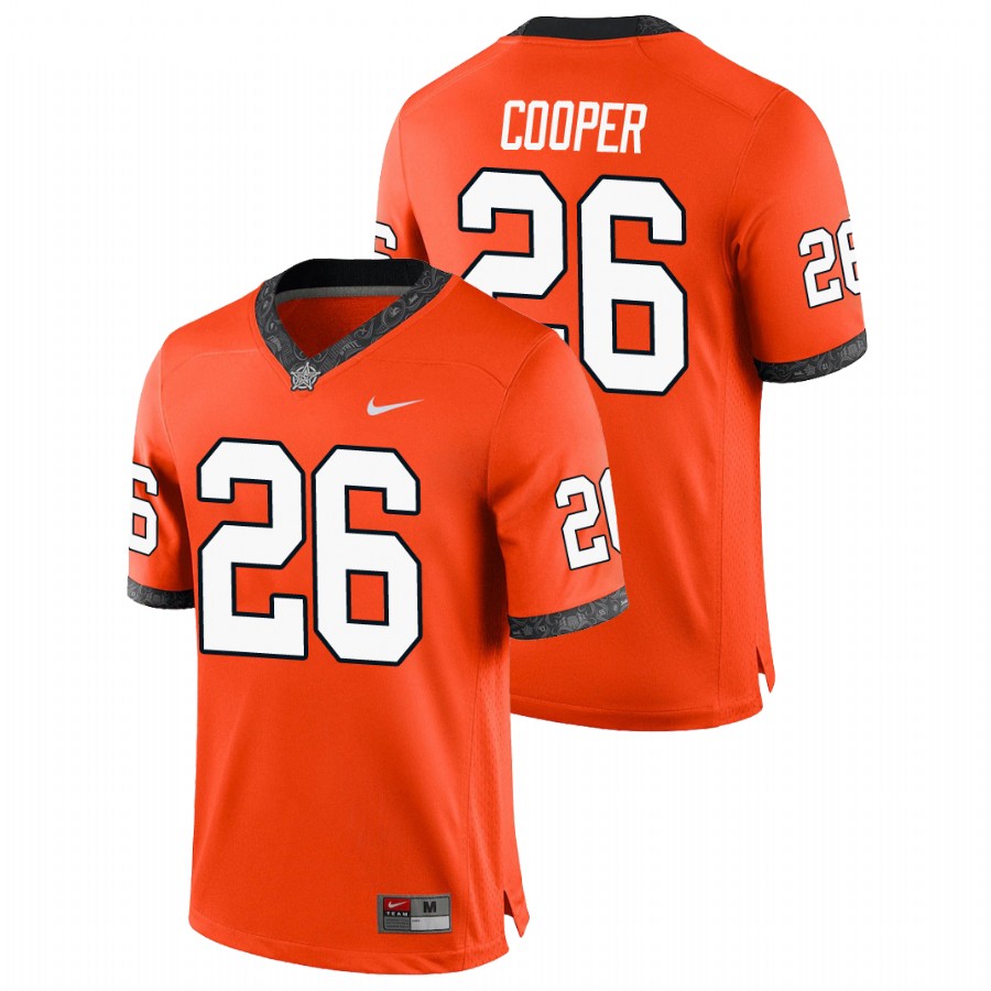 men's oklahoma state cowboys micah cooper orange college football game jersey