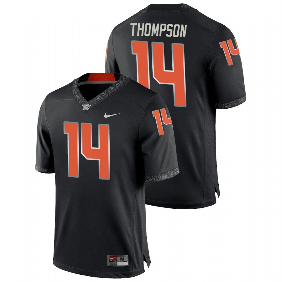 men's oklahoma state cowboys peyton thompson black college football game jersey