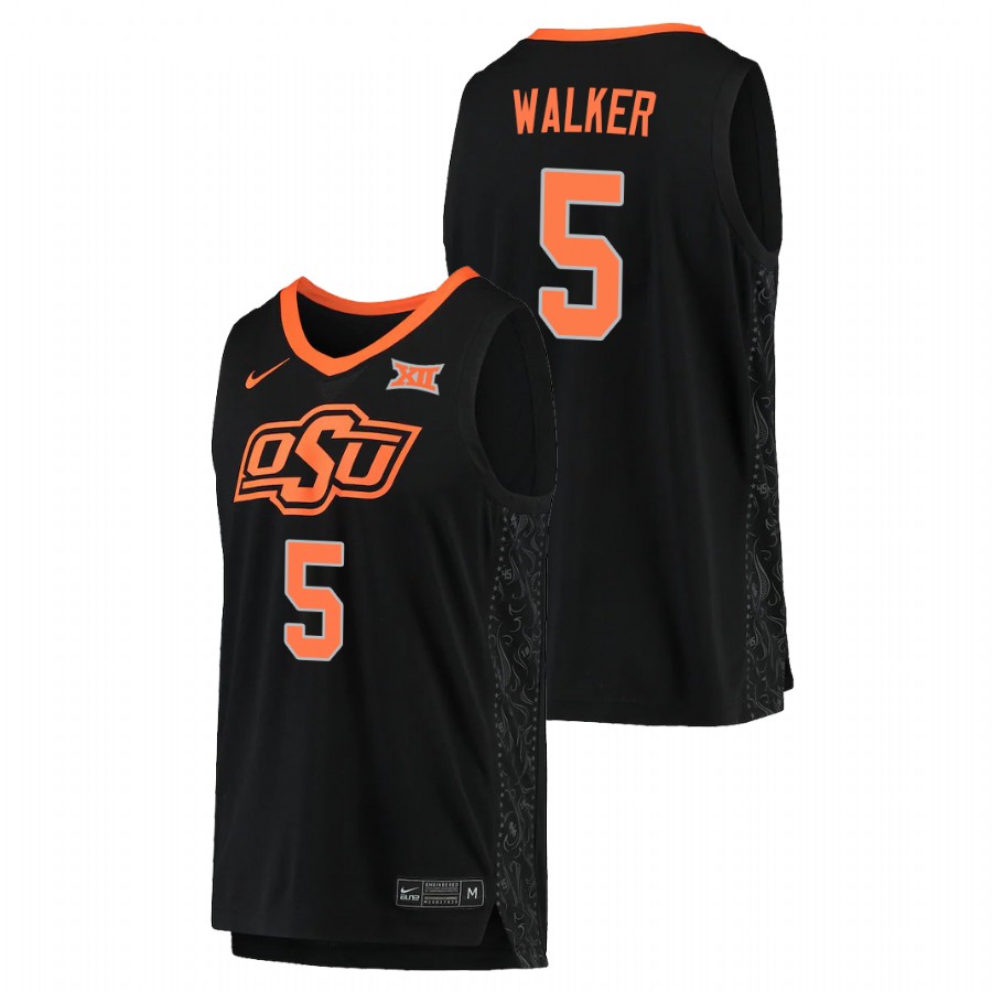 men's oklahoma state cowboys rondel walker 2021 replica college basketball black jersey