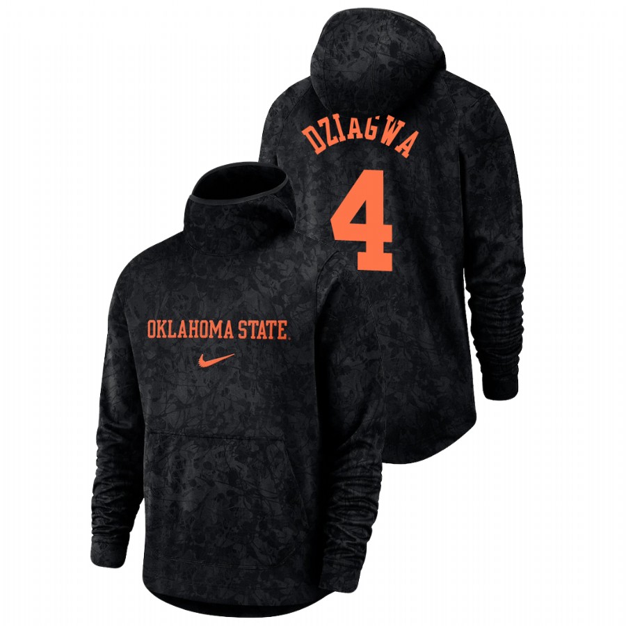 men's oklahoma state cowboys thomas dziagwa team logo pullover black basketball spotlight hoodie